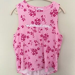 Burn Boot Camp Pink Floral Women's Top